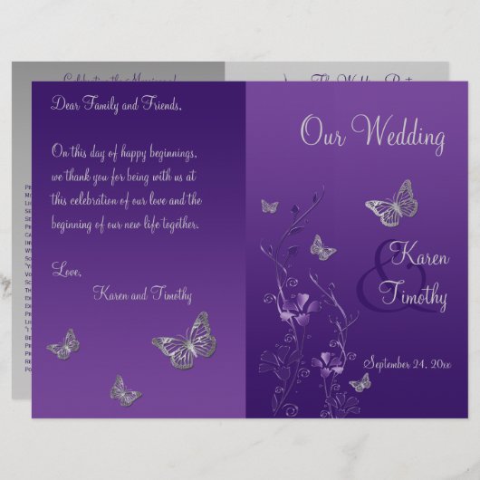 Paars grijze vlinderbloemprogramma (Voorkant / Achterkant)