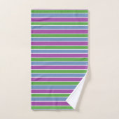 Paars Groen Blauw Gestreept Bad Handdoek (Handdoek)