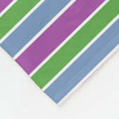 Paars Groen Blauw Gestreept Fleece Deken (Hoek)