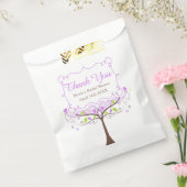 Paars & Groen Bloem Vogels Bruidsmeisje Uitnodigin Bedankzakje (Gezegeld)