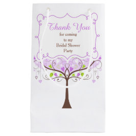 Paars & Groen Bloem Vogels Bruiloft Dank Je Klein Cadeauzakje