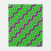 Paars Groen Chevron Zigzag Design Fleece Deken (Voorkant)