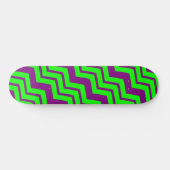 Paars Groen Chevron Zigzag Design Persoonlijk Skateboard (Horizontaal)