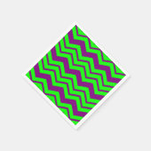 Paars Groen Chevron Zigzag Design  Servet (Hoek)