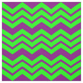Paars Groen Chevron Zigzag Design  Stof (Swatch)