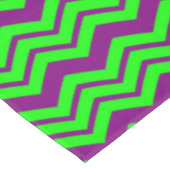 Paars Groen Chevron Zigzag Design  Tafelkleed (Gekanteld)