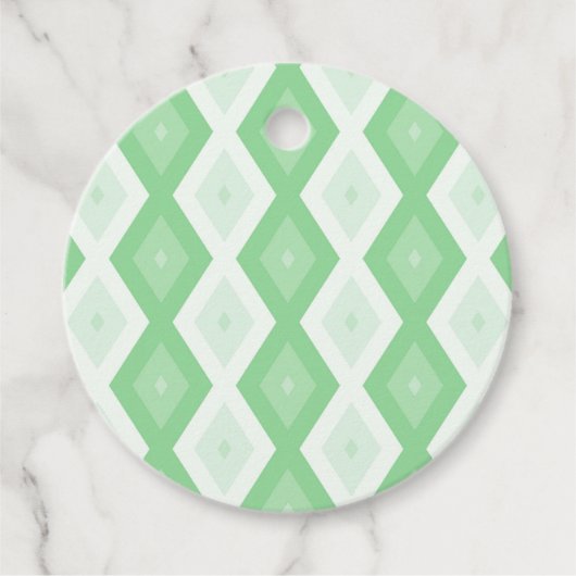 Paars groen diamantpatroon bedankjes labels (Voorkant)