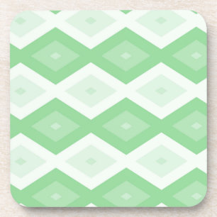 Paars groen diamantpatroon bier onderzetter