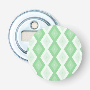 Paars groen diamantpatroon button flesopener
