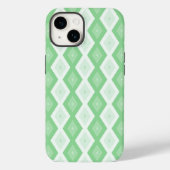Paars groen diamantpatroon Case-Mate iPhone case (Achterkant)
