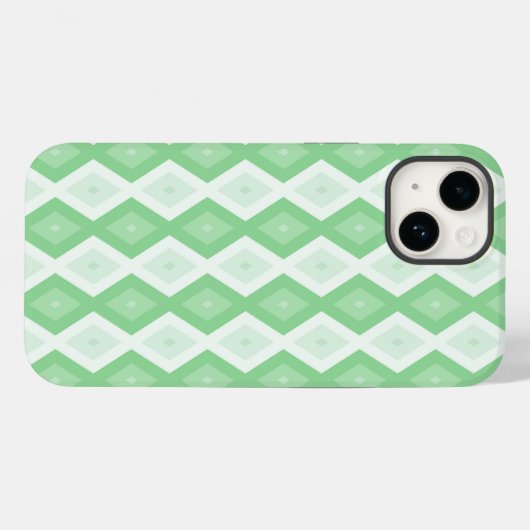 Paars groen diamantpatroon Case-Mate iPhone case (Achterkant (horizontaal))
