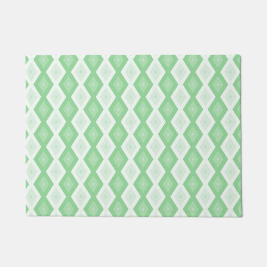 Paars groen diamantpatroon deurmat (Voorkant)