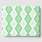 Paars groen diamantpatroon gastenboek (Achterkant)