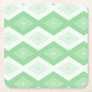 Paars groen diamantpatroon kartonnen onderzetters