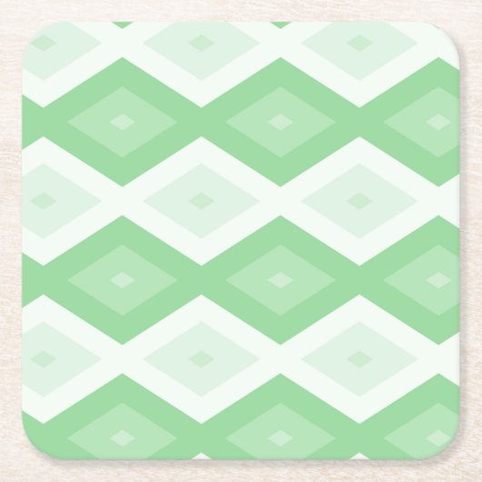 Paars groen diamantpatroon kartonnen onderzetters (Voorkant)