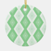 Paars groen diamantpatroon keramisch ornament (Voorkant)