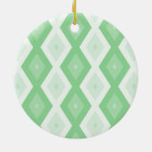 Paars groen diamantpatroon keramisch ornament (Achterkant)