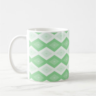 Paars groen diamantpatroon koffiemok