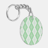 Paars groen diamantpatroon sleutelhanger (Voorkant Links)