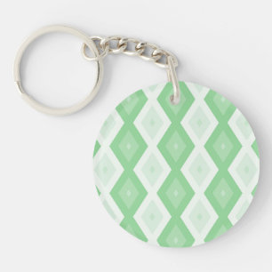 Paars groen diamantpatroon sleutelhanger