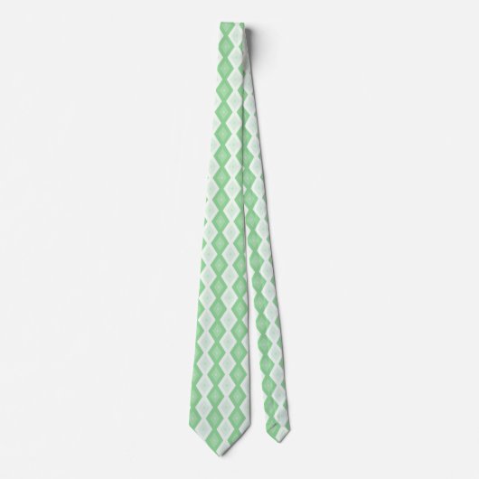 Paars groen diamantpatroon stropdas (Voorkant)