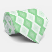 Paars groen diamantpatroon stropdas (Opgerold)