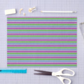 Paars, Groen en Blauwe Strepen Tissuepapier (Craft)
