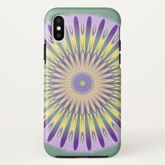 Paars groen en geel Mandala Design Case-Mate iPhone Case (Achterkant)
