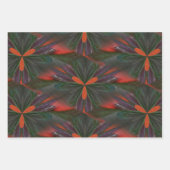 Paars groen en Oranje Abstract patroon Inpakpapier Vel (Voorkant)