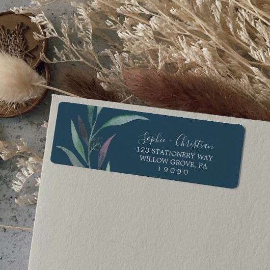 Paars Groen Eucalyptus Blauw Retouradres Label