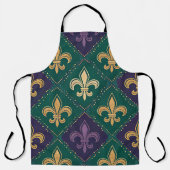 PAARS GROEN GEEL MARDI GRAS FLEUR DE LIS SCHORT (Voorkant)