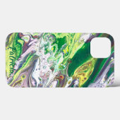 Paars groen geel wit Abstract Case-Mate iPhone Case (Achterkant (horizontaal))