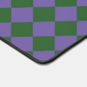 Paars Groen Geruit Diamant Patroon Bureaumat (Hoek)