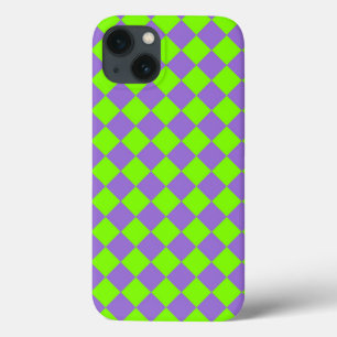 Paars Groen Geruit Diamant Patroon Case-Mate iPhone Case
