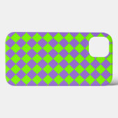 Paars Groen Geruit Diamant Patroon Case-Mate iPhone Case (Achterkant (horizontaal))