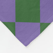 Paars Groen Geruit Diamant Patroon Fleece Deken (Hoek)