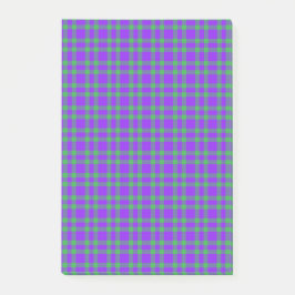 Paars Groen Geruit Patroon Post-it® Notes