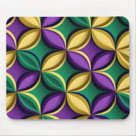 PAARS GROEN GOLD MARDI GRAS COLORED PATTERN MUISMAT