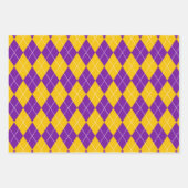 PAARS GROEN GOLD MARDI GRAS DIAMOND PATTERN INPAKPAPIER VEL (Voorkant)