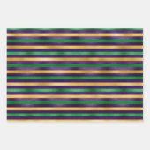 PAARS GROEN GOLD MARDI GRAS STRIPES POLKA DOTS INPAKPAPIER VEL (Voorkant)