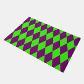 Paars Groen Harlekijn Geruit Ontwerp  Deurmat (Schuin)