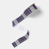Paars & Groen Karo Grosgrain Lint (Achterkant)