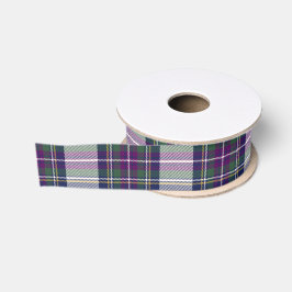 Paars & Groen Karo Grosgrain Lint