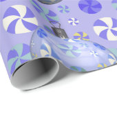 Paars groen kerstornament Paars wit Snoep Cadeaupapier (Rol Hoek)
