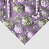 Paars Groen Kerstpatroon#12 ID1009 Tissuepapier (Detail)