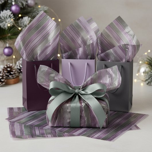 Paars Groen Kerstpatroon#27 ID1009 Tissuepapier