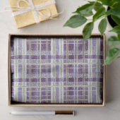 Paars Groen Kerstpatroon#2 ID1009 Tissuepapier (Geschenk)
