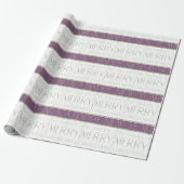 Paars Groen Kerstpatroon#35 ID1009 Cadeaupapier (Uitgerold)