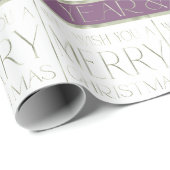 Paars Groen Kerstpatroon#35 ID1009 Cadeaupapier (Rol Hoek)