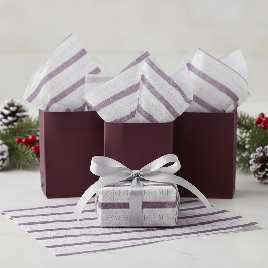 Paars Groen Kerstpatroon#35 ID1009 Tissuepapier
